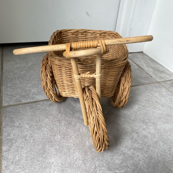 Wicker Bike Plant Holder - Picture 5 of 7